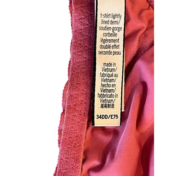 Victoria Secret Bra T Shirt Padded Demi Underwire Lightly Padded Sz 34DD Blush - Picture 6 of 6